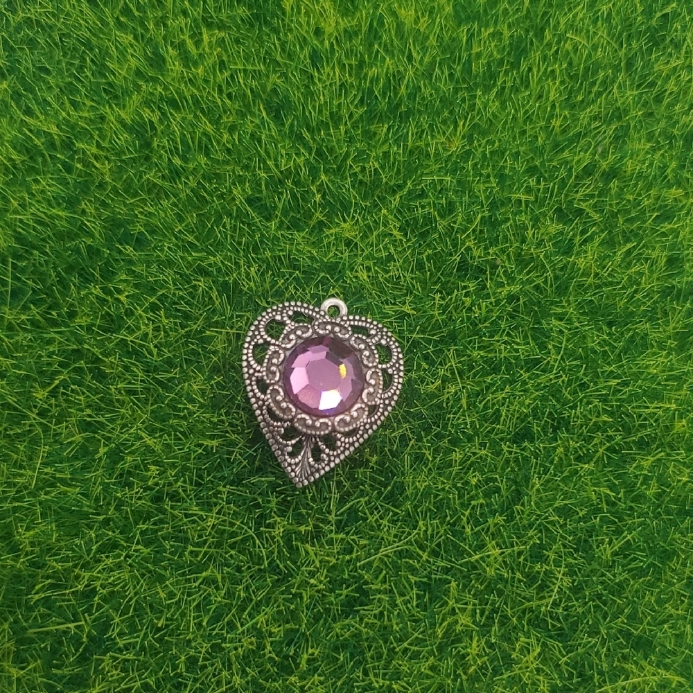 Amythest Passion Heart Pendant P323